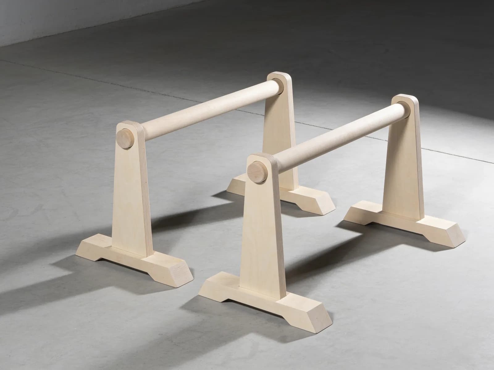 Parallettes Pair — Birch ply, 12 in high, 24 in long.